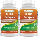 Melhores Natural B 100 Complexo 120 Comprimidos (B Vitaminas Complexos) (120 Contagem (Pacote de 2))