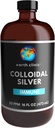 Earth Clinic ® Colloidal Silver 20 PPM, 16 onças (473mL), Ambar garrafa de vidro grande - suporte imunológico