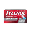 Tylenol Força extra Geles de liberação rápida de acetaminofeno, alívio da dor e redutor de febre, Gelcaps com furos de laser para liberação rápida, gentil no estômago, 500 mg por Gelcap, 100 contagem OTC Medicina