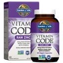 Jardim da vida Zinco Suplementos 30mg de alta potência cru Zinco e vitamina C Suplemento multimineral, Vitamina Código Vitaminas Trace Minerals & Probióticos para a saúde da pele e suporte imunológico, 60 Cápsulas Vegan