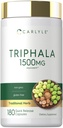 Cápsulas de Carlyle Triphala 1500mg □ 180 Contagem de Suplemento de Ervas Não-GMO e Glúten Grátis