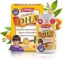CATALO Crianças DHA Formula Fish Oil Supplements, mastigáveis Softgels, 200mg DHA por serviço, Omega-3, sabor laranja natural para crianças, para função cerebral e desenvolvimento de olhos, fácil de tomar, 50 Softgels