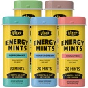 Viter Energy 40mg Caffeine Mints - Livre de Açúcar, B Vitaminas, Vegan, Boosts rápido energeticamente alerta foco, comprimidos de suplementos nootrópicos cafeínados (Variety Flavors, 20pcs, 5 Pack, 100pcs Total)