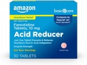 Comprimidos de Famotidina Redutor de Ácidos Básico 10 Mg, contagem de 30