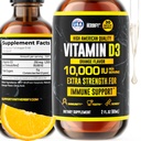 HERBIFY Vitamina D3 10000 UI - Made in USA Liquid Vitamina D Drops - Bone Força e Imune Suporte Suplemento - Sunshine Substituição - D3 Vitamina osso e dentes Suplemento - 2 Oz