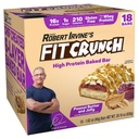 FITCRUNCH Snack Tamanho Protein Bares, 6-Layer Baked Bar, 1g de açúcar, Gluten Free & Soft Cake Core (18 Bares, Manteiga de amendoim e gelatina)