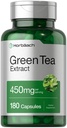 Horbäach Green Tea Extract Cápsulas 450mg □ 180 Contagem □ Suplemento de ervas □ Não-GMO e glúten grátis