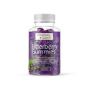 Elderberry Rainha Orgânica Elderberry Gummies 60 ct - gomas de apoio imune com vitamina C & Zinc - Elderberry Vitamina Gummies para adultos e crianças
