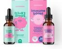 JoySpring Imune Drops & Vitamina D Bundle Crianças Vitaminas Naturalmente Fonte, Não-GMO, Fórmula Líquida Não-Alcoólica, Apoio à Saúde Imunidade