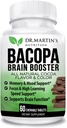 BACOPA MONNIERI/BRAHMI CHEWABLE Tablets Suplemento de reforço de cérebro para memória, suporte de humor e agulheza, foco e alta aprendizagem e função cerebral, HERB AYURVEDIC para crianças e adultos
