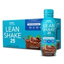 GNC Lean Shake 25 Protein Shake, Clinicamente comprovada gestão de peso, substituição de refeições, 25g de proteína com zero adicionado de açúcar, pronto para beber, chocolate hortelã, pacote de 12