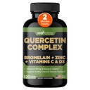 Gade Nutrition Orgânico Quercetin com Bromelain Vitamina C e Zinco (suplemento Immune Support Quercetin 500mg Cápsulas)