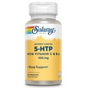 SOLARAY 5 HTP Suplemento com vitamina C & B-6 - Suplemento de sono e suporte de síntese de serotonina - Lab verificado, 60 dias de garantia de reembolso - 60 Servings, 60 VegCaps entéricos revestidos