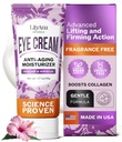 LilyAna Naturals Eye Cream for Dark Circles and Puffiness, Under Eye Cream for Wrinkles and Bags, Anti Envelhecimento - ajuda a melhorar a secura; para pele sensível - 1,7 oz - Made in USA
