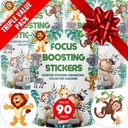 Focus Boosting Stickers (90 Pack) - Suportes Cérebro Saudável para Atenção, Papel, Projeto de Bolha, Livre de Drogas, Roupas, Unissex