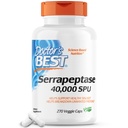 Médico melhor Serrapeptase, Não-GMO, Glúten livre, Vegan, Suporta Sinusos saudáveis, 40.000 SPU, 270 Contagem (Pacote de 1)