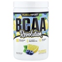 Musclesport BCAA Revolution Amino Acid Powder Supplement for Men & Women - Complexo Intra Treino - Suplemento de Recuperação (Limonada de Amora Azul, 30 Servings)