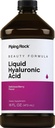 Piping Rock Hyaluronic Acid Supplement 100mg 16 fl oz Berry Flavored Líquido . Fórmula vegetariana .