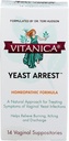 Prisão de levedura Vitanica, Supositórios vaginais homeopáticos, para sintomas de infecção de levedura, Alivios queimando, Coceira & descarga, com ácido bórico, Óleo de árvore de chá & Probióticos, Vegan (Prisão de levedura, 14)