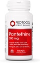 Protocolo Pantetina 300mg - Forma ativa de vitamina B5 - Suporte ao fígado* - Suporte Colesterol já dentro do intervalo normal* - Suplemento de vitamina pantetina - 60 Softgels
