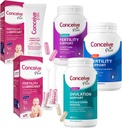 Conceive PLUS pacote completo de fertilidade - Tentando conceber casais Kit TTC suplementos de fertilidade e esperma amigável lubrificantes
