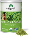 ÓRGÂNICA ÍNDIA Moringa Pó - Moringa Oleifera Leaf Herbal Supplement, Green Superfood, Nutriente Densa, Pura proteína vegetal, Vitamina A, E, K, Ferro, Cálcio, Fibra, Vegan, USDA Certified Organic - 8 onças