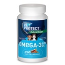 Pet Protect M/L Dog Omega-3 Suplemento, mistura de formulário livre proprietário, Suporta uma resposta inflamatória normal, cápsulas de corte-tip (250 contagem)