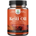Óleo de Krill Antártico 2000mg Softgels por serviço - Omega 3 Krill Oil Supplement with EPA DHA & Astaxantina (60 Count (Pack of 1)