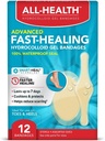 All Health Advanced Smart Healing Hydrocolloid Gel Bandages, Tamanhos variados, 12 quilates Promove a cura para blisters de primeiros socorros ou cuidados com feridas