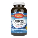Carlson - Omega Complete Gems, Omega-3-6-9, Wild Caught, Sustentável Fonte, Saúde do Coração, Função Conjunta e Suporte Imune, 180 Softgels