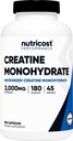 Nutricost Creatina Mono-hidratada 3.000mg, 180 Cápsulas (750mg Por Cápsula) - Glúten Livre, Não-GMO