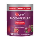 Qunol Beets mastiga para suporte à pressão arterial, 3 em 1 beterrabas + CoQ10 + Extrato de semente de uva, Suporta circulação de sangue saudável e energia saudável do coração, 60 mastigações