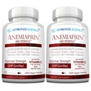 Ciência aprovada Anemiaprin - Ferro Absorvível, Vitamina C - Gentil no estômago - 120 Cápsulas - 2 Mês de Abastecimento - Não-GMO, Vegan