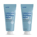 Curista 5% creme de lidocaína máxima força OTC alívio tópico da dor OTC - 12 onças (Pacote de 2) XL Tubo 5 por cento creme de adormecimento de lidocaína para dormir Efetivamente (2 pacote - 6 oz tubo)