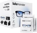 Anti Fog Lens Wipes para óculos Lulumonster, [150 Pre-Moised individually Wrapped Wipes] [Não-Scratching & Non-Streaking] Limpador Wipes para óculos, óculos de sol, tela de telefone lente de câmera, óculos