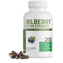 Bronson Bilberry Força extra Vaccinium Myrtillus, Promove a saúde ocular e apoia visão saudável - Não OGM, 200 cápsulas vegetarianas