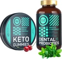 PRObióticos orais WILD FUEL para a saúde oral e Keto Candy com pacote de óleo MCT