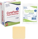 Dynarex 3011 CuraFoam Vestido de Espuma, Não-Bordered, Estéril, Provides Cushioned and Moist Cuidado da Ferida, 2" x 2", Pacote de 10