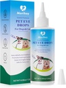 Colírio para animais de estimação, Gota de olho para cão gentil e seguro para infecção,Alívio de comichão e irritação dos olhos,Remover manchas de lágrimas,Seguro para todos os animais, 4.06oz,120ml