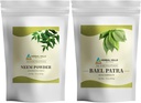 HERBAL HILLS Neem Leaf Powder e Bilva Bael Leaf Powder Pack de 2 Combo