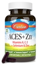 Carlson - ACES + Zn, Vitaminas A, C, E + Selênio e Zinco, Saúde Celular e Suporte Imune, Antioxidante, 120 Softgels