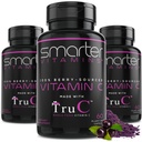 (3 Pacote) Comida integral crua Vitamina C Imune Natural Suporte de Berries, Antioxidantes Premium, Bioflavonóides & Polifenóis, 180 Cápsulas Vegan