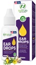 Gotas de ouvido naturais para a infecção do ouvido – Eardrops homeopáticos para adultos, crianças, bebê, e animais de estimação – Alivia dores de ouvido, ouvido de nadador, & Loosens Wax – Crianças Safe Ear Health Made in USA