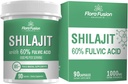 Cápsulas SHILAJIT 1000mg – Himalayan Shilajit com ácido fulvico - Suplemento Shilajit com extratos de ervas - Cápsulas Shilajit Suplemento - Shilajit para homens e mulheres - 90 Cápsulas