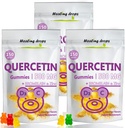 Quercetina com gomas de bromelaína - Vitamina C + Zinco + Vitamina D3 - Quercetina 500mg gomas para crianças e adultos (3 embalagens)