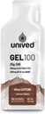 Unived Gel 100 - Vegan Gel Energia para Endurance Atletas Corredores & Ciclistas - 100kcal - Cocoa Choco - 50mg Cafeína - Pacote de 6