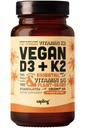 Vegan Vitamina D3 + K2 Suplemento com MCT Óleo de coco - 4000 UI Vitamina D e 100mcg Vitamina K2 como Mk7 - Absorção de cálcio, força óssea e Imune Suporte à Saúde * - 60 Softgels