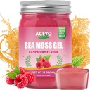 ACEYO (12 OZ) Irish Sea Moss Gel Organic Raw Vegan Raspberry Flavor 102 Vitaminas e Minerais Selvagem Colhida Não-GMO Imune Defesa Booster Thyroid Digestive Support