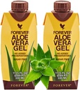 Viver para sempre Aloe Vera Gel® Minis (330mL/11.15oz Cada) 99,7% Pure Inner Leaf Aloe Vera Gel, Sem conservativos adicionados. Sem glúten (Pacote de 2)