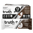Truth Bar Lanche saudável, Omega 3 de Chia, Planta à base de, Prebióticos & Probióticos, Alta fibra, Baixo açúcar, Keto, Kosher, Chocolate escuro, Vegan, Glúten livre, 12 Ct, 45g ea.